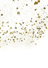 gold  Rainfall: Astonishing 3D Illustration of gold  Confetti Shower
