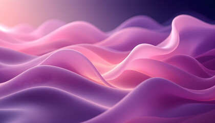 Obraz premium Purple abstract background with text area - artistic concept. Blue-purple wavy fabric is used on dark background text or in the image insertion area. A vibrant, abstract wave with a large central area