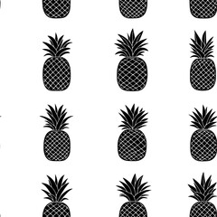 Collection of Pineapple vector icons, Pineapple vector art pattern