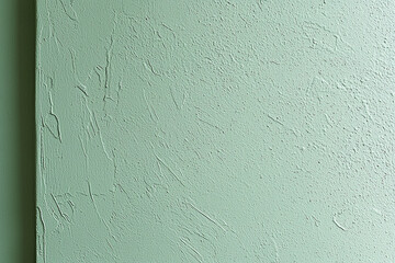 Obraz premium Muted mint green wall texture with soft, clean finish, perfect for modern interiors. This serene color adds calming touch to any space