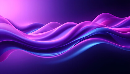 Purple abstract wave background modern design with copy space. Blue purple abstract dynamic wave on black background grainy vibrant color flow banner design poster cover header. Futuristic background