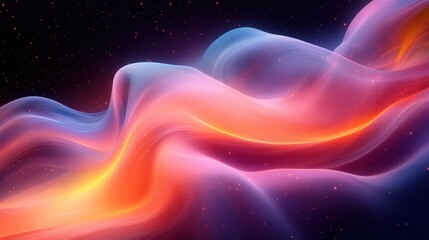 Abstract colorful wavy energy flow.