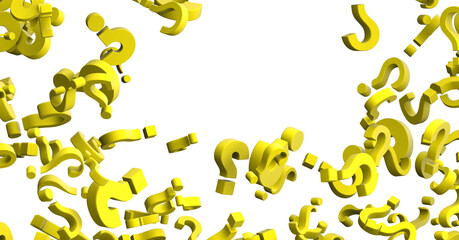 question icons, original 3d rendering; business and marketing concepts