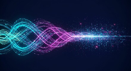 Abstract 3D Neural Network with Colorful Data Streams Representing Artificial Intelligence and Big Data Analytics