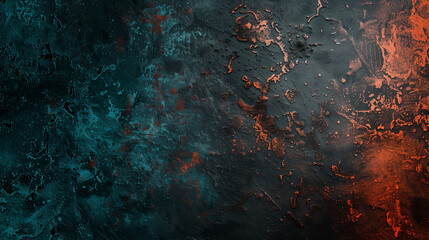 Teal orange black color gradient background, grainy texture effect, poster banner landing page backdrop design