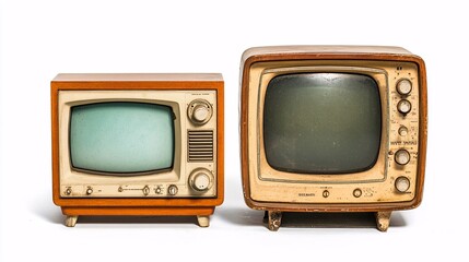 Vintage televisions showcasing classic design from mid-20th century era
