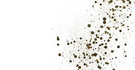 gold  Rainfall: Astonishing 3D Illustration of gold  Confetti Shower