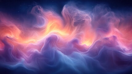 Fototapeta premium Abstract cosmic nebula with swirling vibrant colors.