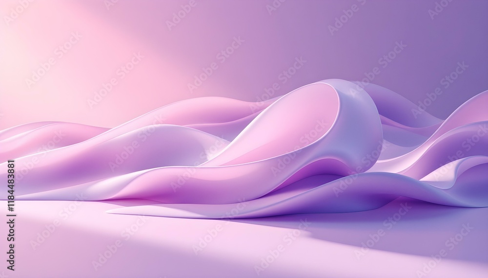 Fototapete Simple gradient purple abstract background with smooth waves and curves flowing abstract purple wave background design for modern design projects. Abstract blue and purple wave background