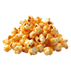 Caramel Kettle Corn Pile on transparent background