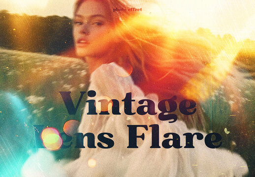 Light Leak Vintage Flare Photo Effect