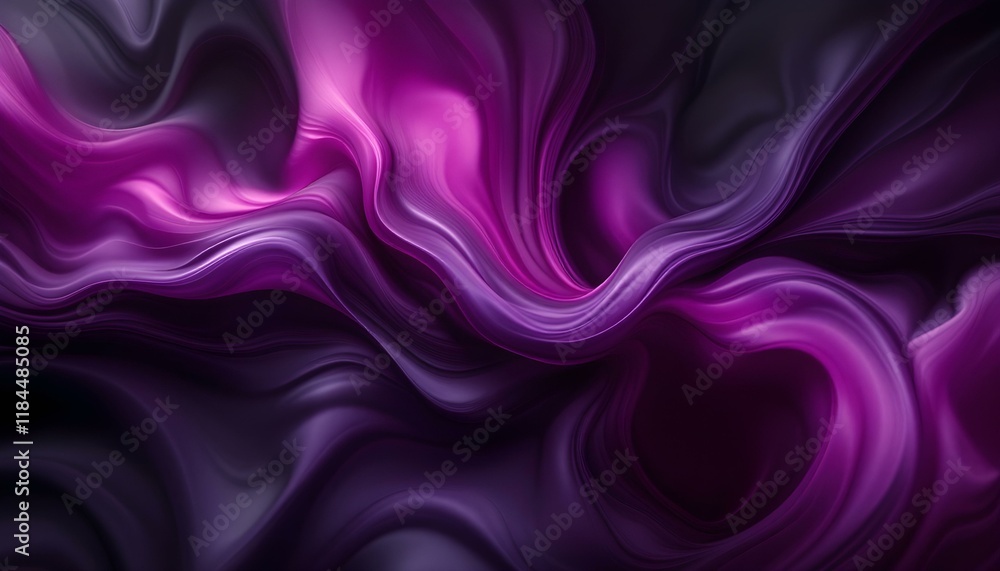 Poster Swirling pink and purple lines with a hint of blue create a dynamic, abstract flow wallpaper design. Vibrant abstract background features curved lines in pink, blue, orange, and purple