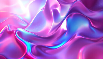 Fototapeta premium Swirling pink and purple lines with a hint of blue create a dynamic, abstract flow wallpaper design. Vibrant abstract background features curved lines in pink, blue, orange, and purple