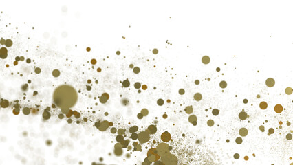 gold  Rainfall: Astonishing 3D Illustration of gold  Confetti Shower