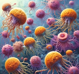 Illustration of bacteria.