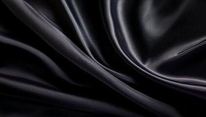 Fototapeta premium black cloth with ripples and folds wavy surface history