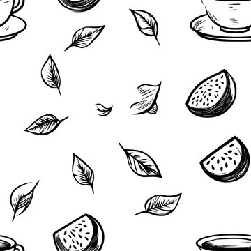 Collection of Wintermelon tea icons, Wintermelon tea vectorized art