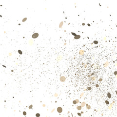 Cascading Celebration: Striking 3D Illustration Showcasing an Abundance of gold Confetti PNG