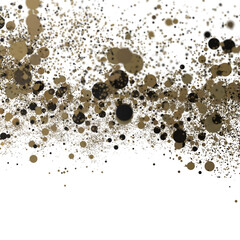 Cascading Splendor: Striking 3D Illustration Showcasing a Dazzling gold Confetti Display PNG
