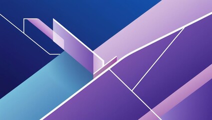 Abstract blue geometric background with lines and modern design elements