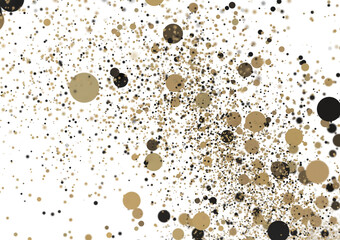 Cascading Splendor: Striking 3D Illustration Showcasing a Dazzling gold Confetti Display PNG