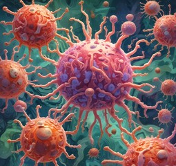 Obraz premium Illustration of bacteria.