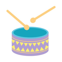 drum isolated, flat vector illustration