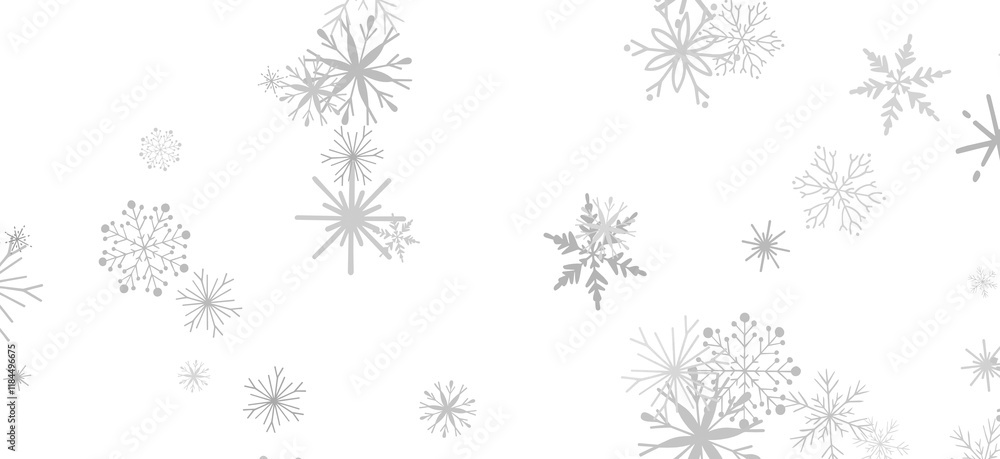 Canvas Prints Festive Snowstorm: Magnificent 3D Illustration Showcasing Falling Christmas Snowflakes