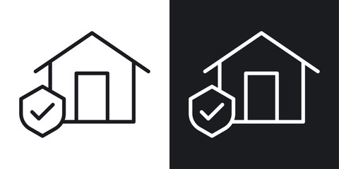 Home insurance icons. graphic vector icons set