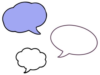 set of comic speech bubbles