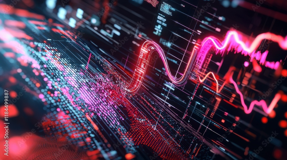 Poster dynamic financial data visualization on digital dashboard