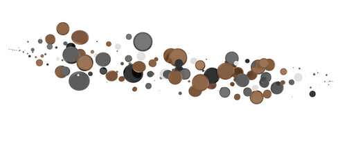 Multicolor confetti abstract background with a lot of falling pieces, isolated on a white background.