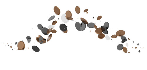  Multicolored confetti on white