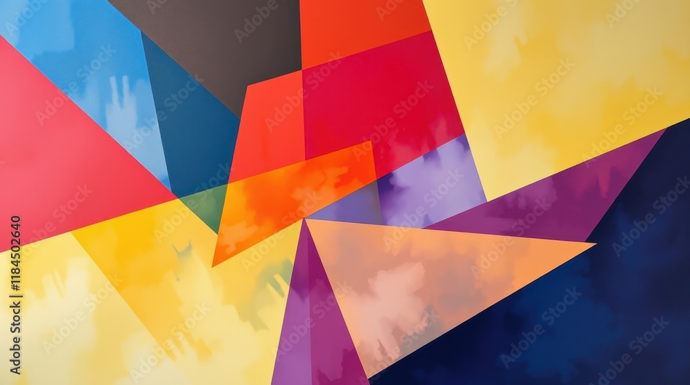 Aufkleber vibrant geometric shapes dance across the canvas in a kaleidoscopic display of color and form