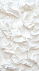 Obraz premium White Crumpled Paper Abstract Background