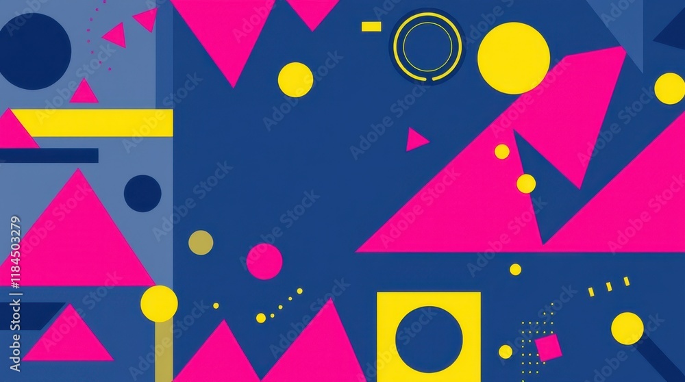 Aufkleber colorful abstract shapes create a vibrant and dynamic background artwork for a modern design concept