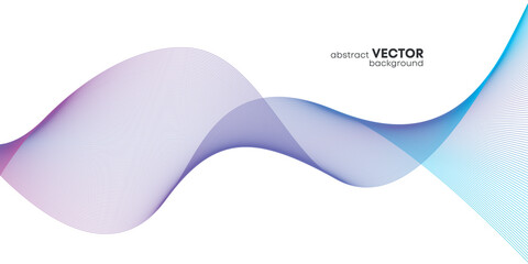 Vector abstract wave lines isolated on a white background. Design elements for technology, science, and modern concepts.