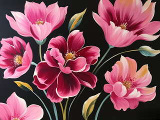 Obraz premium Seamless Floral Background
