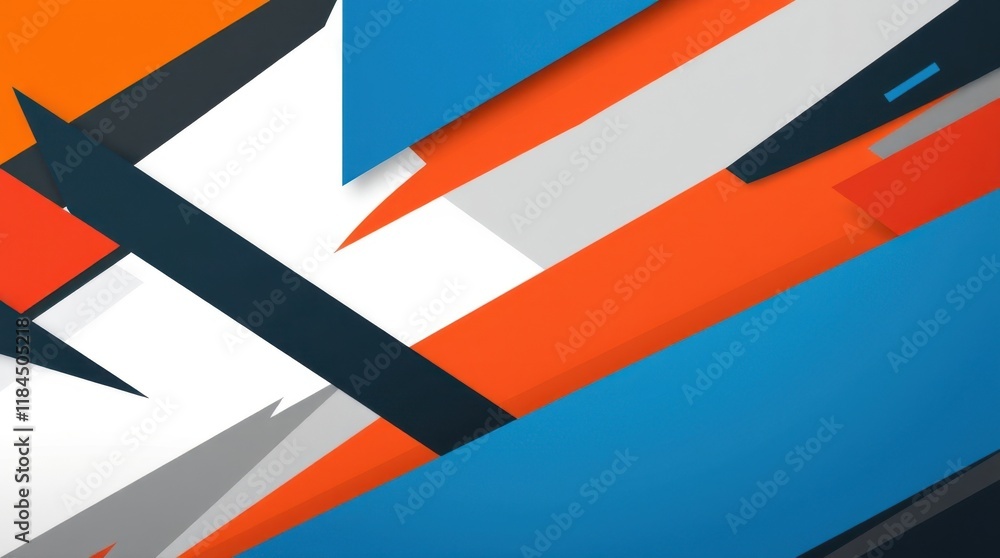 Aufkleber dynamic interplay of colors and shapes in abstract design evoking a sense of motion and creativity