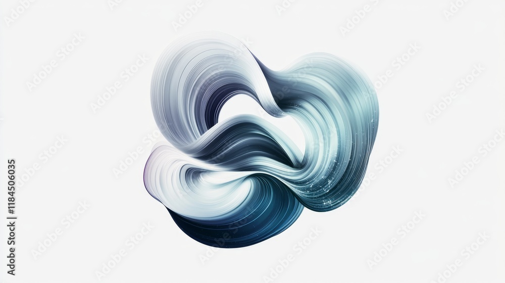 Poster dynamic abstract swirls digital art modern aesthetic minimalistic background close-up view visual fl