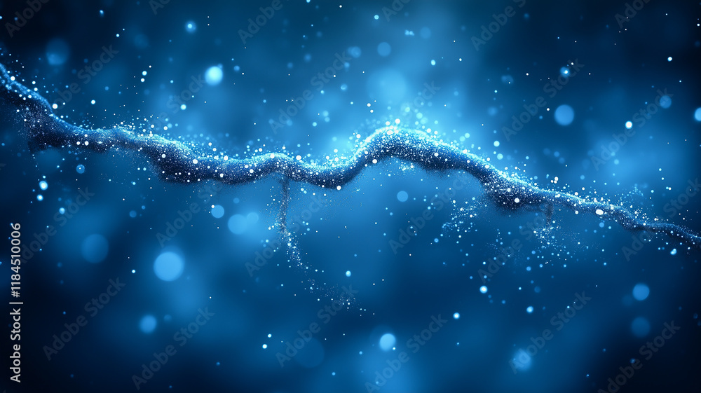 Poster cosmic stream: a mesmerizing abstract design depicts a swirling stream of light, evoking a sense of 