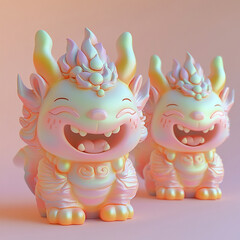 Cerberus clay cute illustration