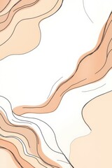 Abstract fluid shapes blend seamlessly in warm tones, evoking a sense of calm and creativity in a contemporary art piece