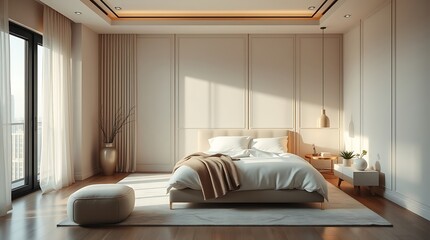 Elegant Modern Minimalist Bedroom Design: Sleek, Serene & Functional