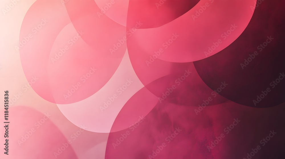 Poster soft and dreamy gradient tones with decorative patterns in a minimal background featuring warm pink 