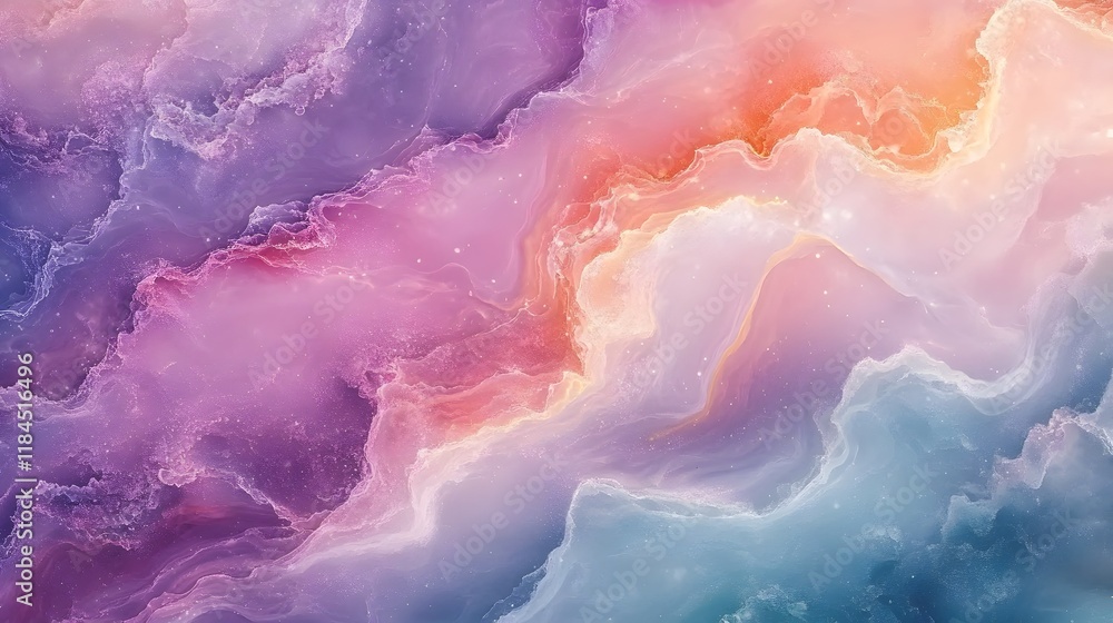 Poster elegant and sophisticated pastel gradient patterns with fluid harmonious tones and a modern contempo