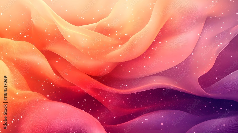 Poster warm gradient abstract background featuring floral patterns dreamy textures and minimal design eleme