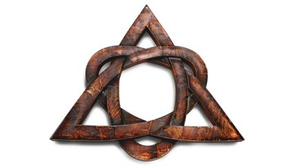 An illustration of the Holy Trinity symbol, isolated on white, cut out 