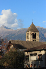 Ancient Swiss Romanesque Church in Bellinzona