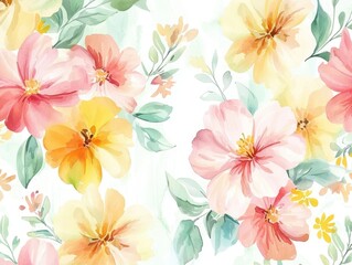 Obraz premium Colorful watercolor blooms in motion.